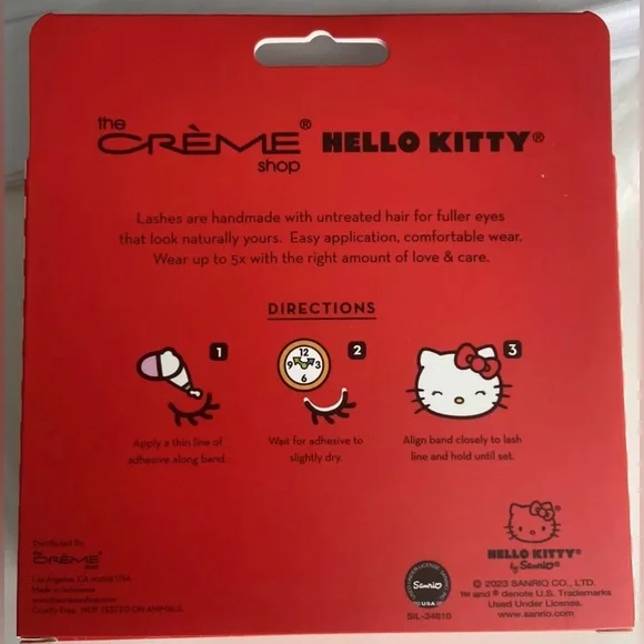 The Crème Shop x Sanrio Hello Kitty 100% Handcrafted Lashes – Wispy Wink NWT - Picture 5 of 6